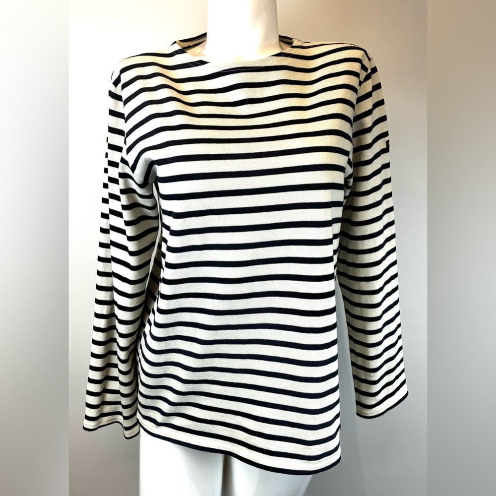 Saint James - Striped Navy and Cream Women's Top
